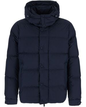 Heskimo Short Down Jacket Tech Fabric Padded - Blue