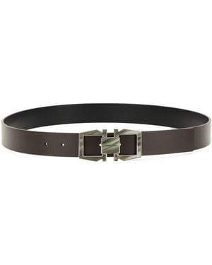 Ferragamo Leather Buckle Belt Accessory - Black