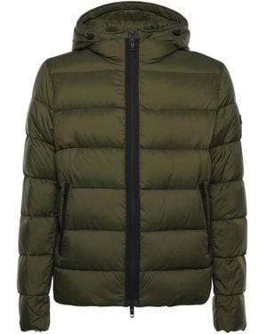 Fay Double-Front Nylon Down Jacket - Green