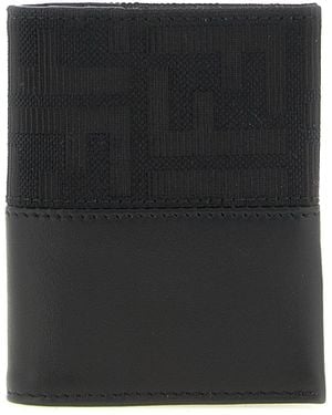 Fendi Ff Zucca Jacquard Card Case - Black