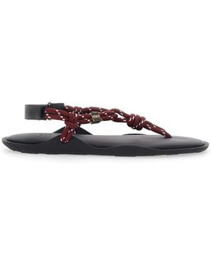 FLOWZE Flo Sandals With Straps And Ankle Strap Leather Blend Flat Shoes - White