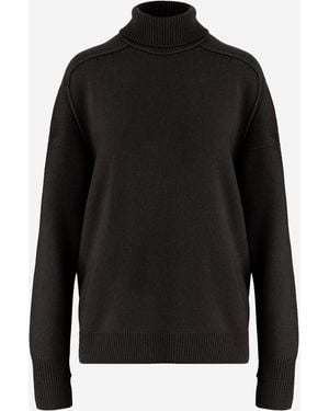 Carven High Neck Cashmere Sweater - Black