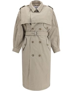 Isabel Marant Chilma Striped Coat Cotton - Natural