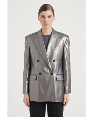 Brunello Cucinelli Tailored Double Breasted Blazer - Grey