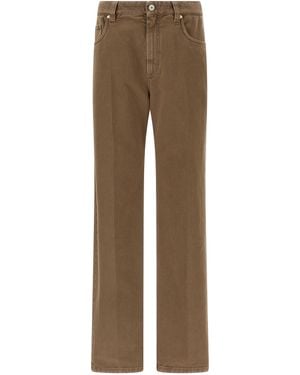 Brunello Cucinelli Cotton Straight-Leg Jeans Clothing - Natural