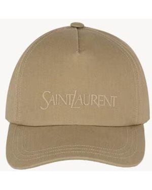 Saint Laurent Saint Laurent 7780633Yp19 Baseball Cap - Natural