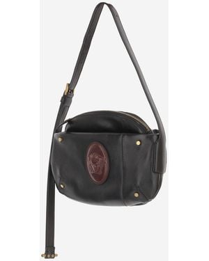 Versace Leather Shoulder Bag - Black