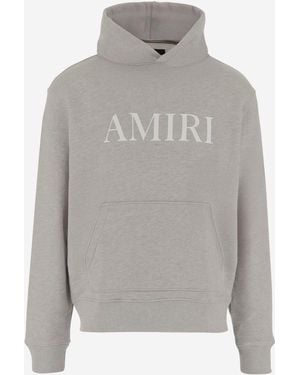 Amiri Cotton Sweatshirt With Logo - Gray