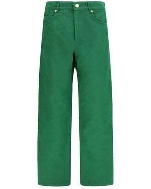 Max Mara Cotton Casual Trousers - Green
