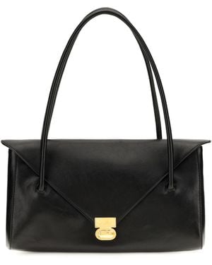 Marni Shoulder East West Calf Leather Bos Taurus Bags - Black