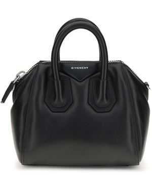 Givenchy Antigona Bomber Mini Handbag Lamb Ovis Aries Handbags - Black