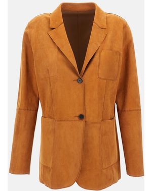 DESA NINETEENSEVENTYTWO Reversible Leather Blazer - Orange