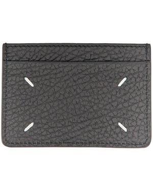 Maison Margiela Leather Card Holder Wallets & Purses - Grey