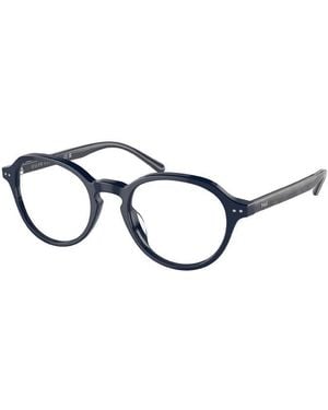 Polo Ralph Lauren Eyeglasses Oval Full Rim, Shiny Frame And Clear Demo Lenses Lens Ph2251U5569 Sunglasses - Blue