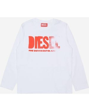 DIESEL Cotton Slider Sweatshirt With Logo Hoods & Sweatshirts - White