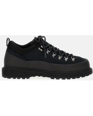 Diemme Roccia Basso Sport Leather Sneakers - Black