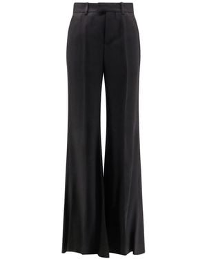 Balenciaga Viscose Pants With Flared Bottom - Black