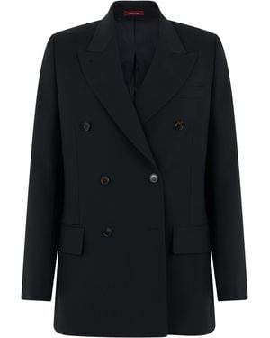 Gucci Blazer Double-Breasted Wool Blazers - Black
