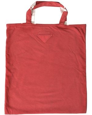 Prada Chic And Fabric Tote Bag - Red