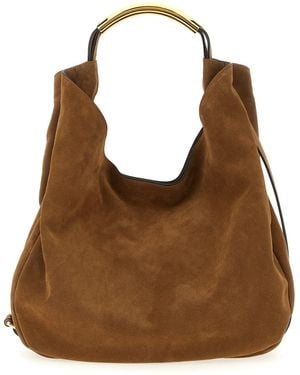 Moschino Handle Me Medium Shoulder Bag - Brown