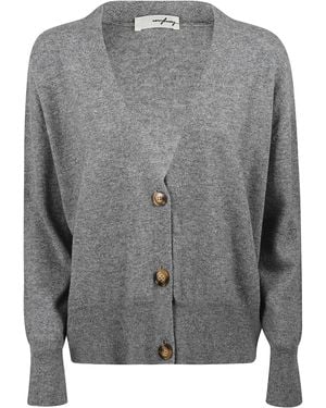 Verybusy Oversized Cashmere Button-Up Cardigan - Grey