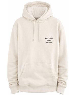 Drole de Monsieur Slogan Sweatshirt Cotton Sweatshirts - Natural