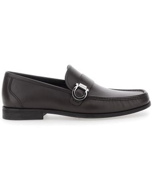 Ferragamo Leather Loafers - White