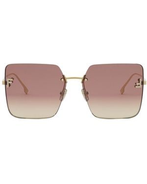 Fendi Fendi Fe4082Us Fendi First Crystal 30Z Oro Sunglasses - Brown