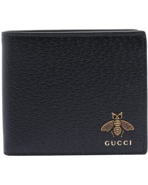 Gucci Logo Leather Wallet - Black