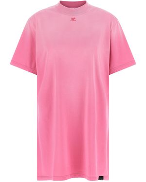 Courreges Cotton Short Dress - Pink