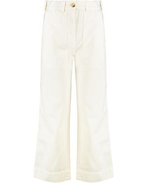 Etro Pants Cotton Flared - White