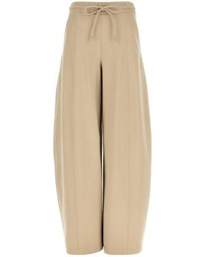 Max Mara Loose Drawstring Pants - Natural