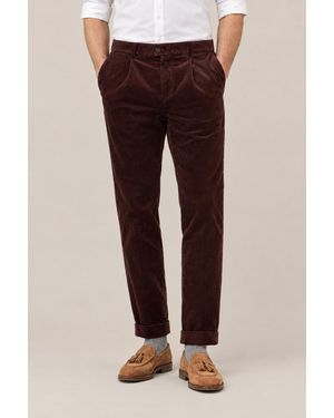Brunello Cucinelli Plum Cotton Corduroy Pants - Brown