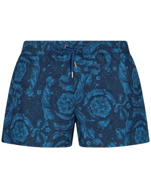 Versace Barocco Swim Shorts - Blue