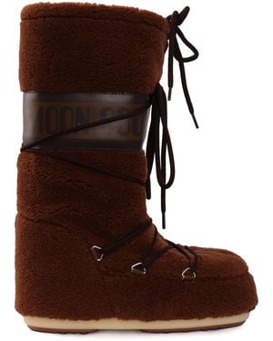 Moon Boot Mb Icon Fleece Boots Booties - Brown