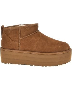 UGG Classic Ultra Mini Platform Ankle Boots - Brown