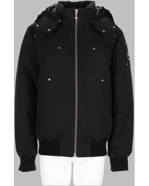 Moose Knuckles Sleek Detachable Hood Nylon-Blend Sports Jacket - Black
