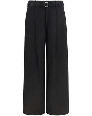 Sacai Black Cotton Chino Pants