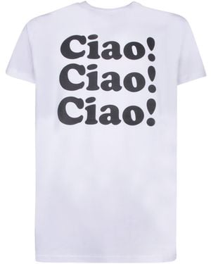 ALESSANDRO ENRIQUEZ Ciao Print T-Shirt - White