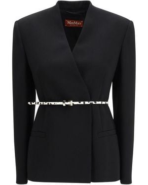 Max Mara Triacetate Coat Clothing - Black