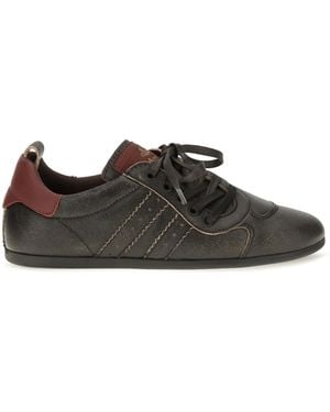 Vivienne Westwood Drunken Leather Trainers - Black