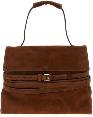 Moschino Tie Me Shoulder Bag - Brown
