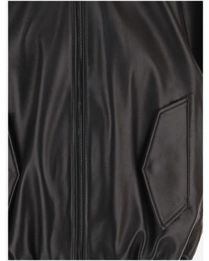 Balenciaga Sleeveless Leather Bomber Jacket - Black