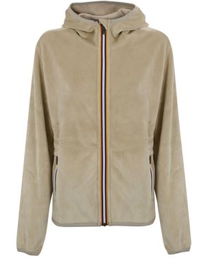 K-Way Lily Velor Polar Reversible Jacket - Natural