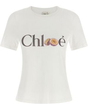 Chloé Printed T-Shirt - White