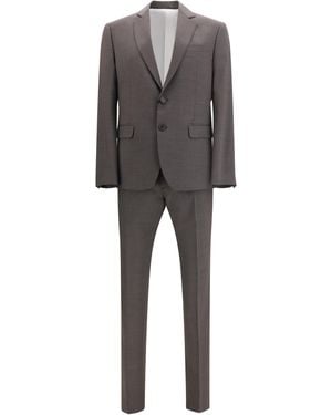 DSquared² Single-Breasted Wool-Blend Suit Fleece Wool; Elastane Suits - Gray