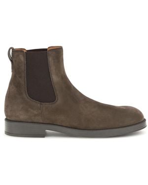 Tod's Suede Chelsea Boots Calf Leather Bos Taurus - Brown