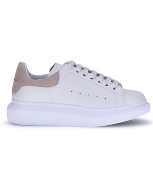 McQueen Leather Trainers - White