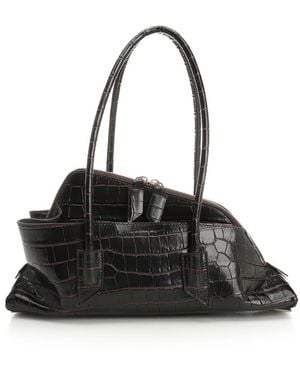 The Attico La Passeggiata Small Top Handle Bag - Black