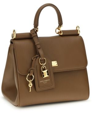 Dolce & Gabbana Shoulder Bag My Sicily Calf Leather - Metallic